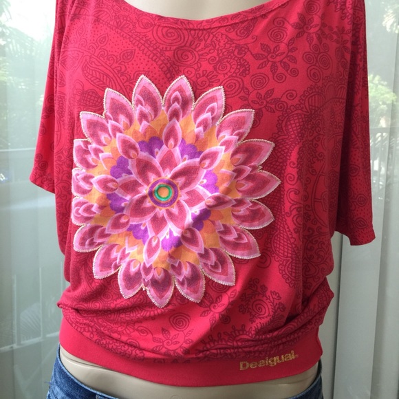 Desigual Women's Red Blouse Size S