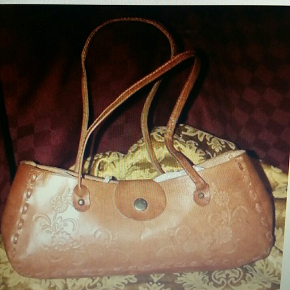 ? Handbags - Cognac Orange leather bag