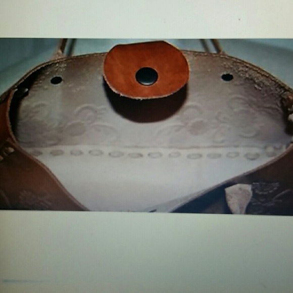 Cognac Orange leather bag - Picture 3 of 4