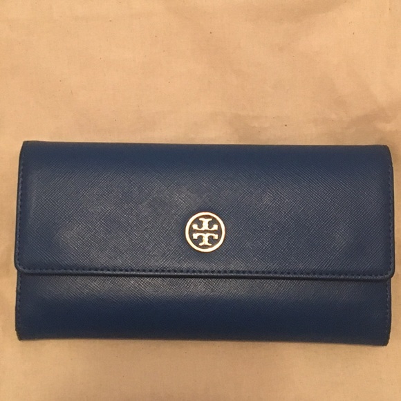 Royal Blue Tory Burch Wallet