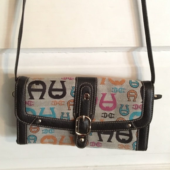 Colorful Aigner cross body bag.