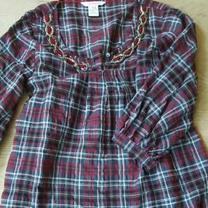Paid Peasant Style Tunic