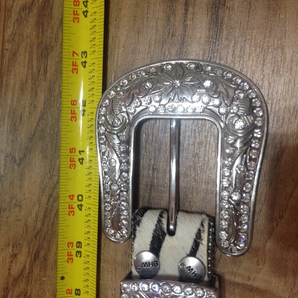 Beautiful BHW western zebra bling belt - Picture 3 of 3
