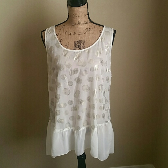 Black and White Sheer Tank Top - Picture 3 of 4