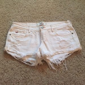 Hollister white Jean shorts
