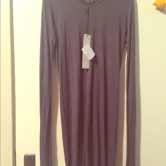 Rick Owens basic long sleeves T shirt in petrol