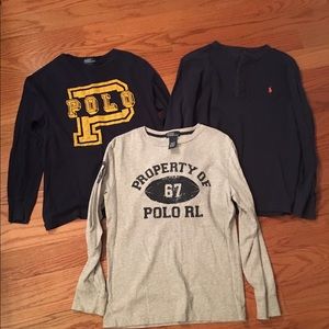 Boys Polo RL l/s shirts (lot of 3)