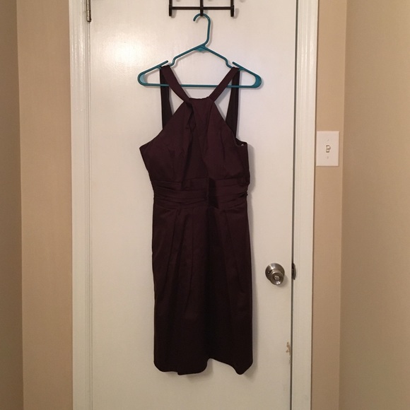 David's Bridal Chocolate Brown Bridesmaids Dress