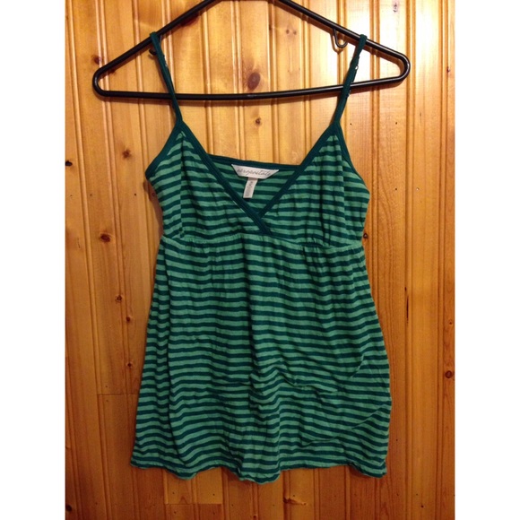 Green Striped Tank Top