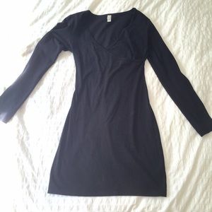 Black American Apparel Long-Sleeved Minidress