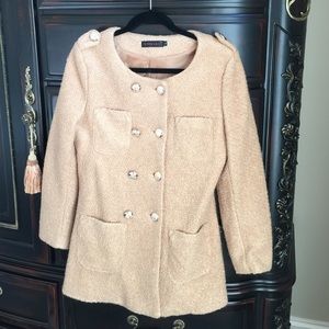 Cancel boucle coat with gold buttons