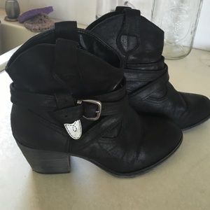 Mini Short Black Cowboy Boots Rocketdog