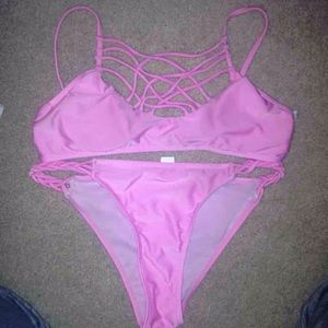 BABY PINK BATHINGSUIT SET