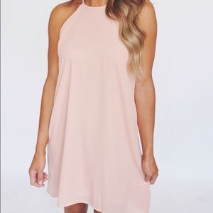 Dottie Couture Boutique pale pink halter dress
