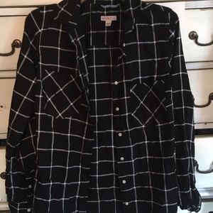 B&W flannel shirt