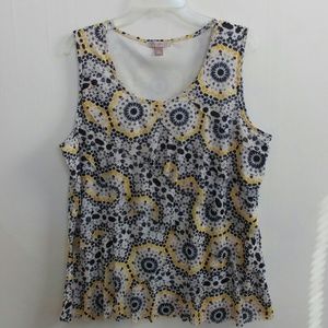 Sleeveless ruffled tank top