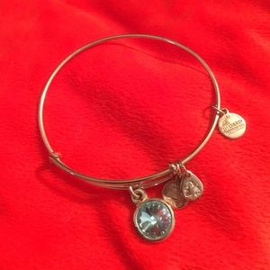 Alex & Ani March Birthstone Silver Bracelet