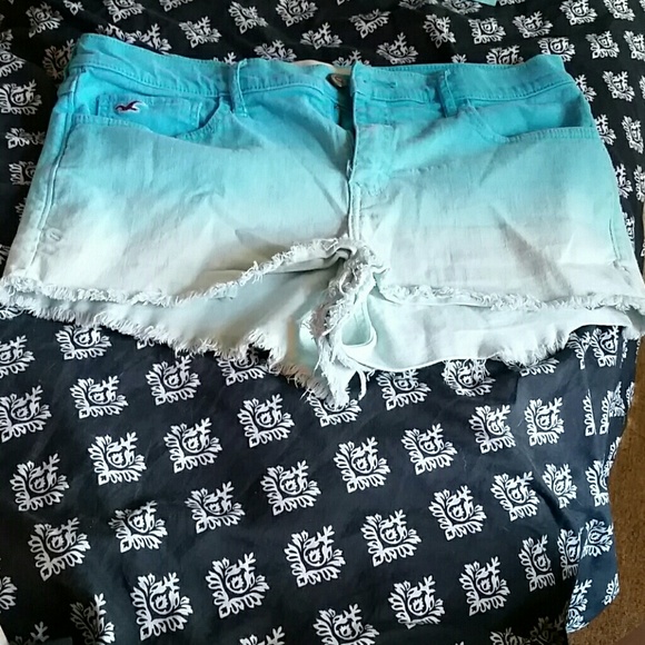 Blue Ombre Highwaisted Hollister Shorts