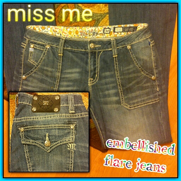 Miss Me Denim - NWOT MISS ME EMBELLISHED FLARE JEANS