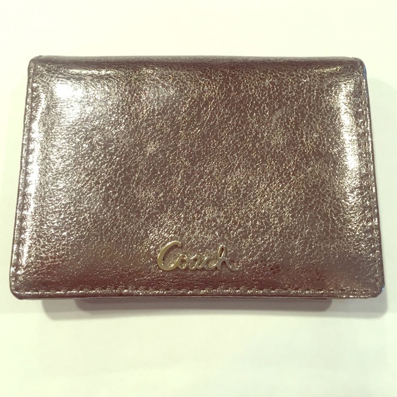 Silver Coach Mini Wallet