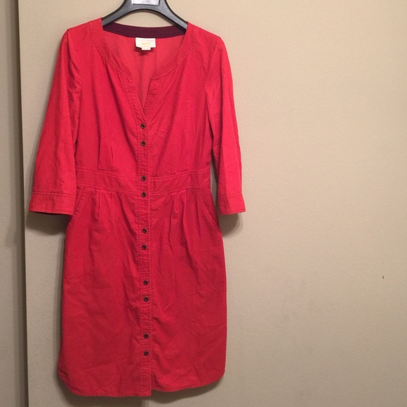 Anthro Maeve Anaheim Corduroy shirtdress