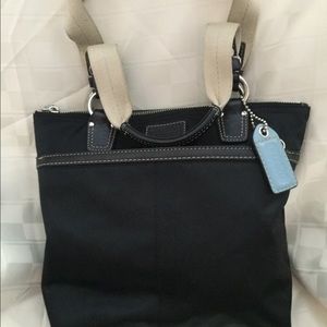 Coach Black nylon tote