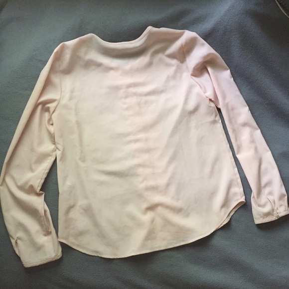 Light Pink Button Down Blouse - Picture 3 of 4