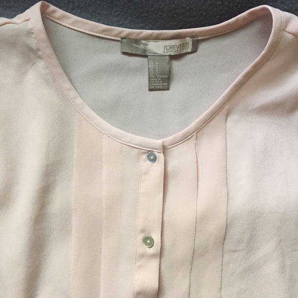 Light Pink Button Down Blouse - Picture 4 of 4