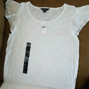 Small white cap sleeve Banana Republic tee