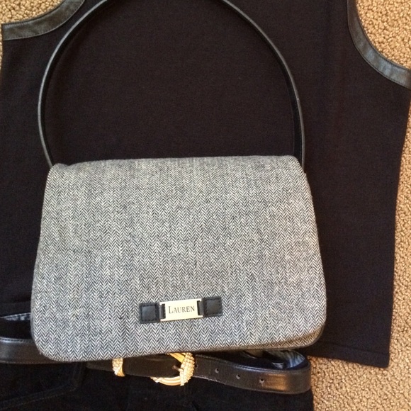 Ralph Lauren Handbags - Ralph Lauren gray tweed handbag new without tags
