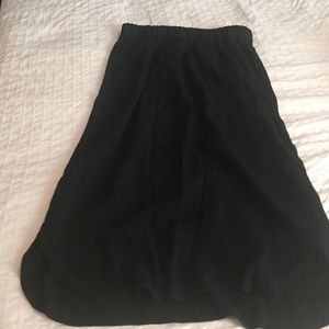 Madewell black midi skirt