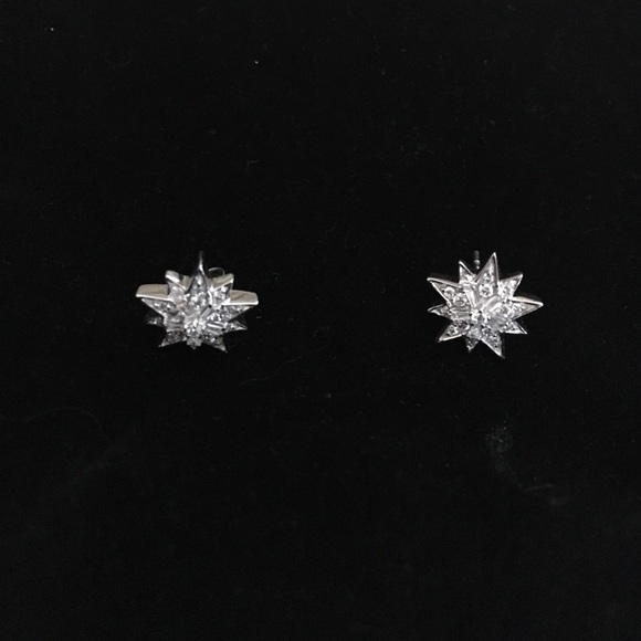 Snowflake diamond earrings