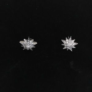 Snowflake diamond earrings