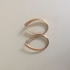 Rose gold sworski crystal earrings