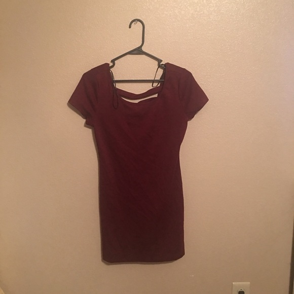 Burgundy dress