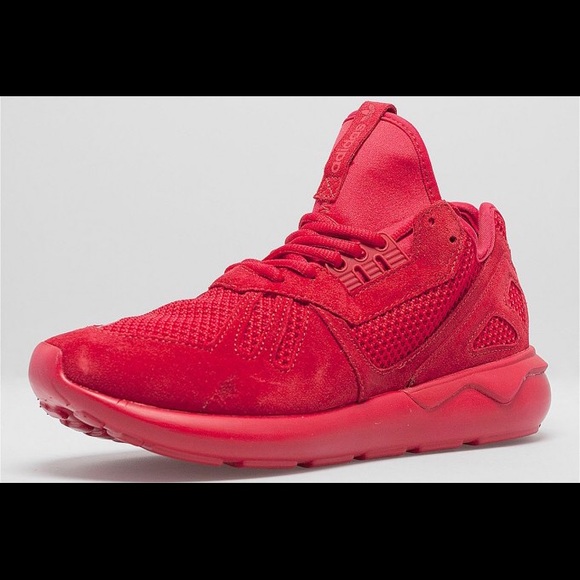 Red Adidas Tubular Sneakers