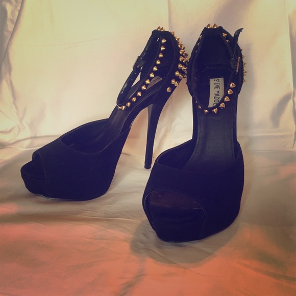 Steve Madden Gold Spiked Stiletto Heels