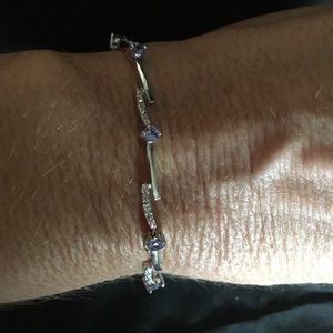 Tanzanite and Diamond 14KT WG Bracelet