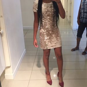 Short full sequin dress