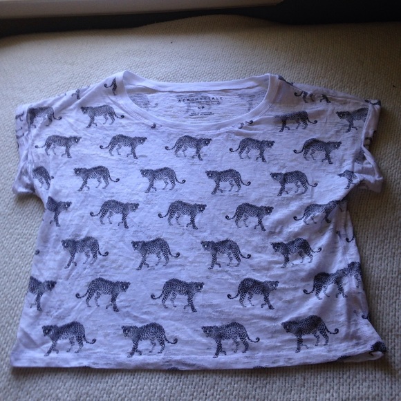 Leopard boxy crop top