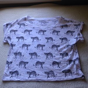 Leopard boxy crop top