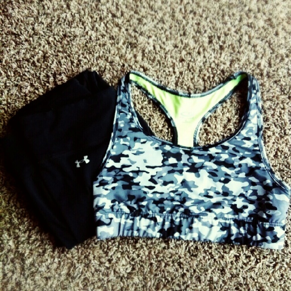Nwot Champion Sports Bra Large Grey Black Camo