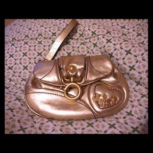 Authentic Juicy couture Gold mini wristlet