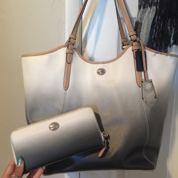 ♦️SOLD♦️Coach Ombre Tote and Wallet