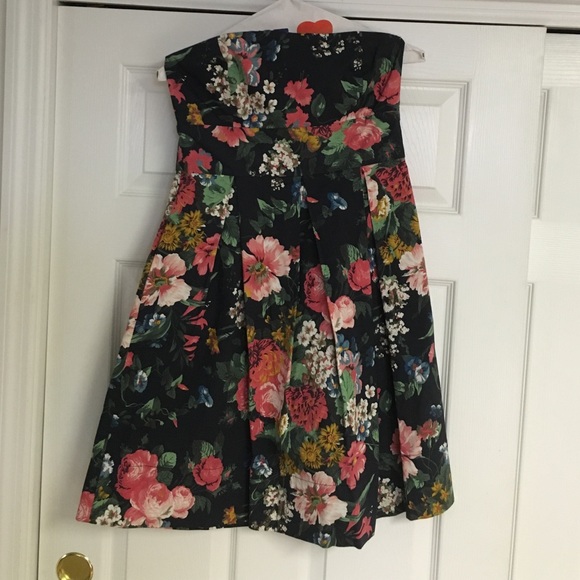 ZARA floral tube dress