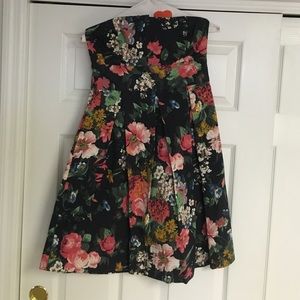 ZARA floral tube dress