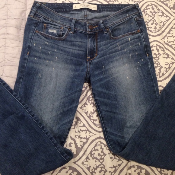 A&F Distressed Skinny Jeans