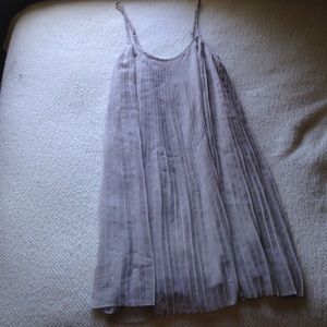 Pleated chiffon dress