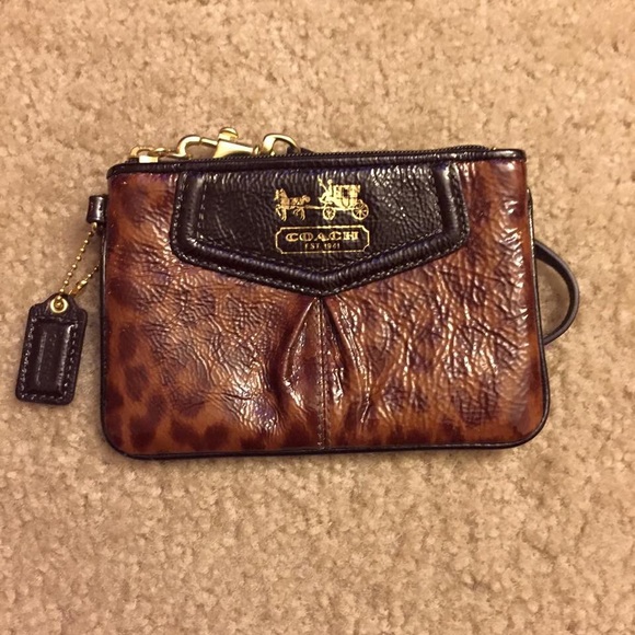 Leopard Coach wristlet