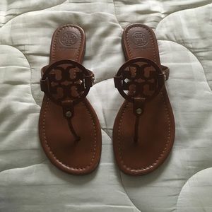 Tory Burch Miller Sandals Brown Leather